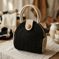 Handwoven Jute Half-Moon Handbag by The Roots of Heritage