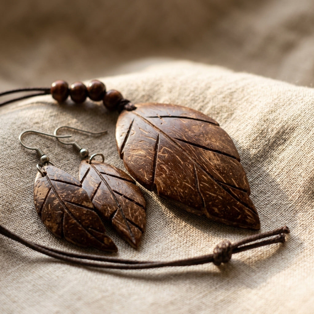 Artisan Coconut Leaf Jewelry Set by The Roots of Heritage (4)