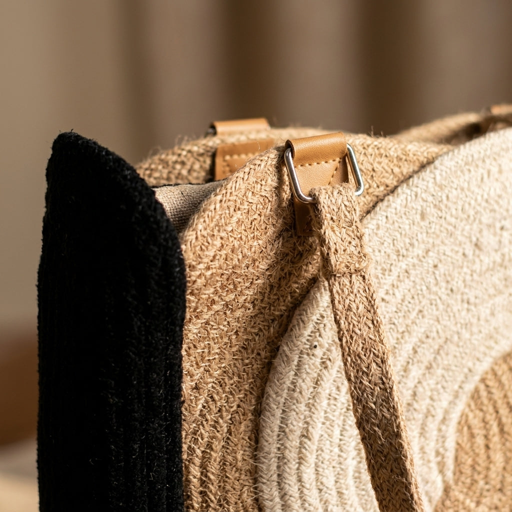 Artisan Jute Moon Tote by The Roots of Heritage (4)