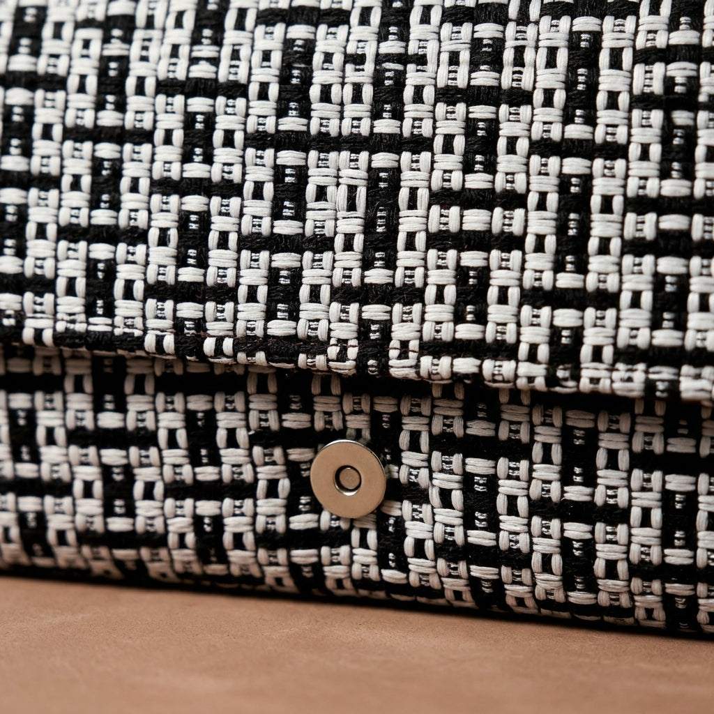 Handwoven Geo Weave Clutch Bag by The Roots of Heritage (4)