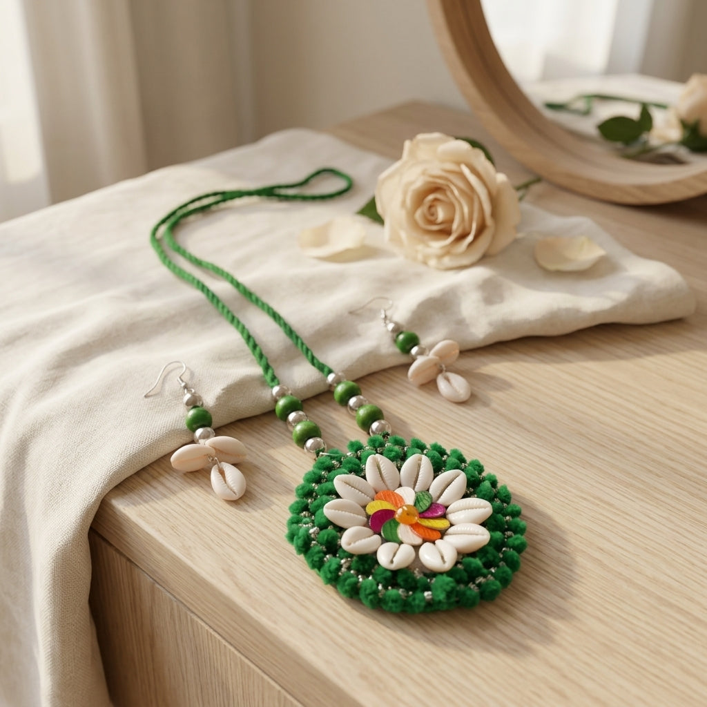 Heritage Bloom Shell Necklace by The Roots of Heritage (4)