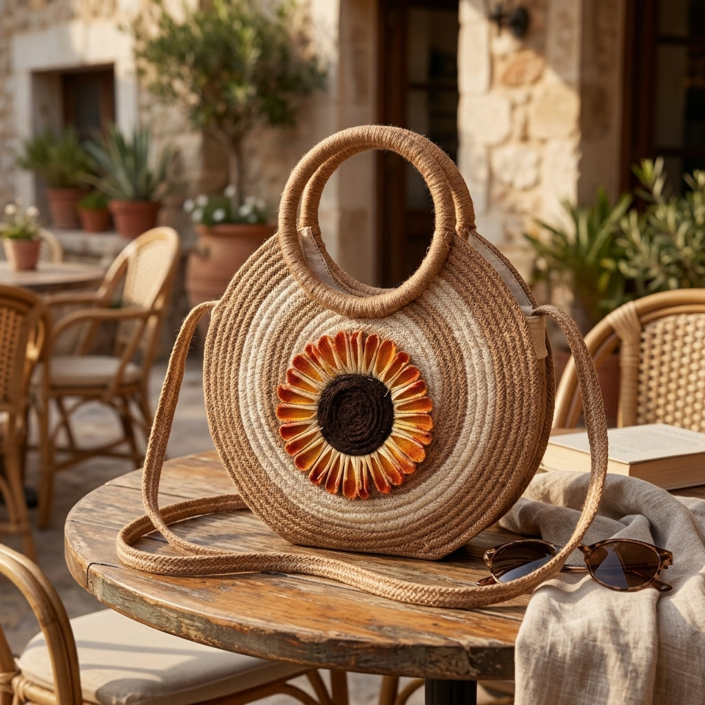Sunburst Artisan Jute Handbag by The Roots of Heritage (3)