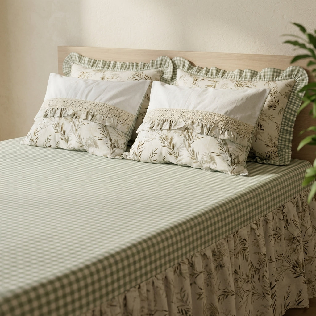 Meadow Gingham Artisan Bed Set by The Roots of Heritage (2)