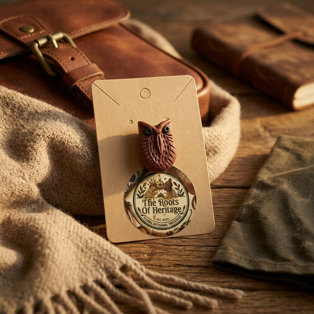 Terracotta Heritage Owl Finger Ring by The Roots of Heritage (3)
