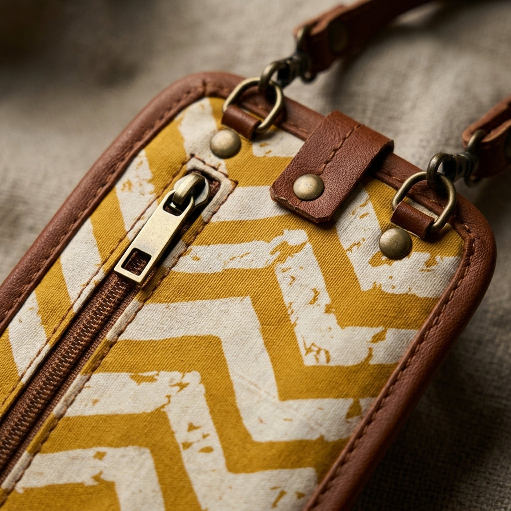 Handcrafted Chevron Phone Sling by The Roots of Heritage (4)
