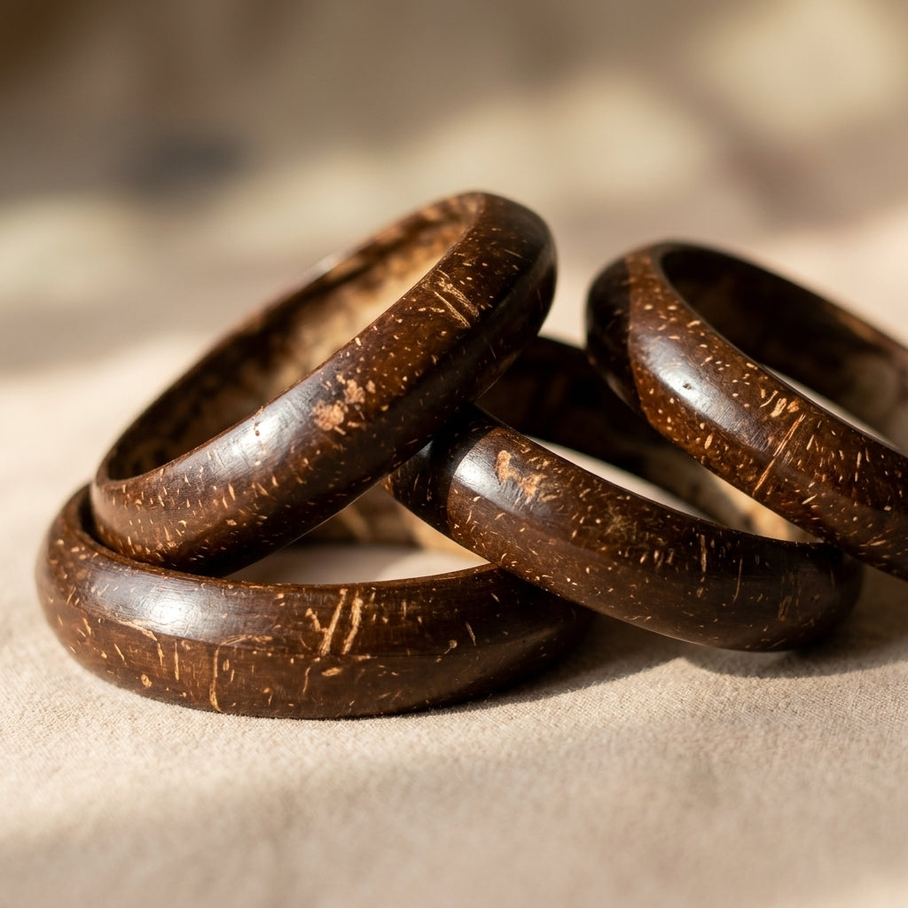Handcrafted Coconut Wood Bangles by The Roots of Heritage (4)