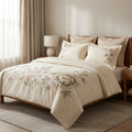 Elegant Floral Embroidered Bed Set by The Roots of Heritage