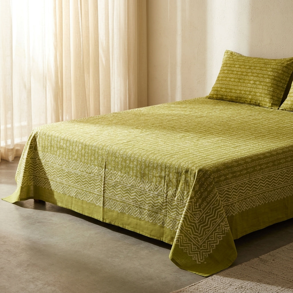 Handcrafted Bengal Bloom Bed Sheet by The Roots of Heritage (6)