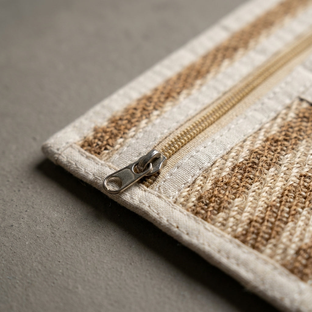 Handwoven Jute Zip Wallet by The Roots of Heritage (5)