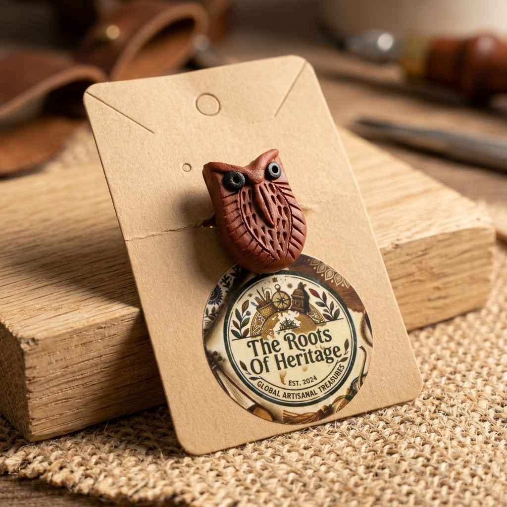 Terracotta Heritage Owl Finger Ring by The Roots of Heritage (2)