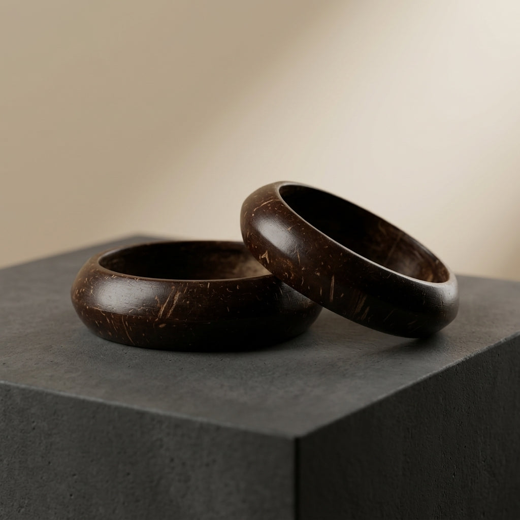 Handcrafted Coconut Wood Bangles by The Roots of Heritage (3)