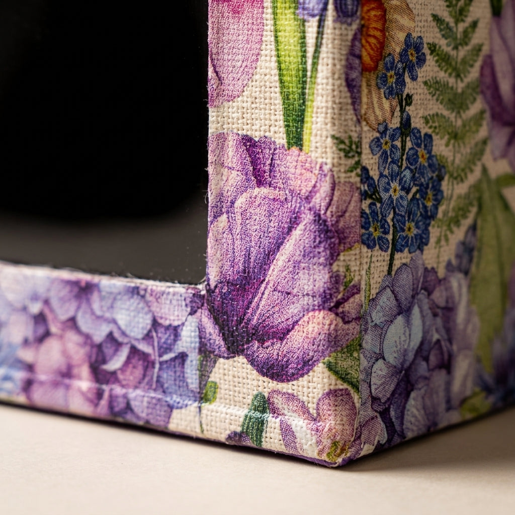 Hand-Painted Floral Jute Tissue Box by The Roots of Heritage (5)