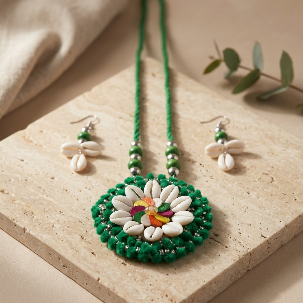 Heritage Bloom Shell Necklace by The Roots of Heritage (3)