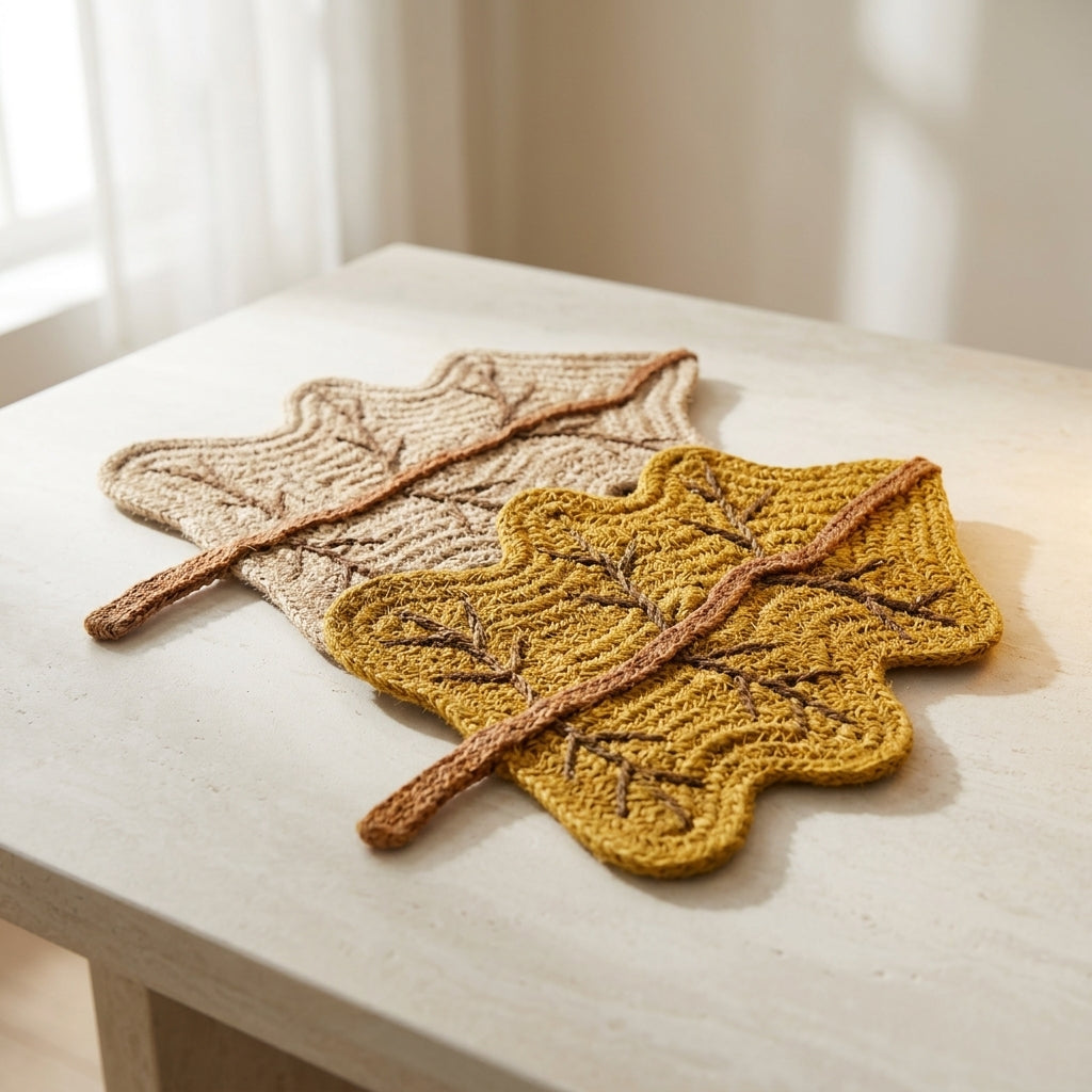 Bengal Leaf Jute Table Mats by The Roots of Heritage (3)
