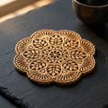 Handwoven Floral Jute Coasters by The Roots of Heritage