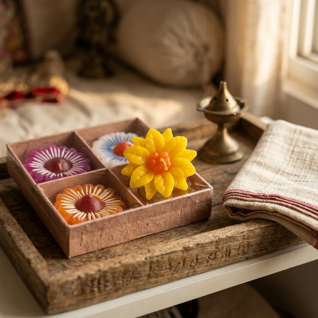 Artisan Floral Candle Set by The Roots of Heritage (3)