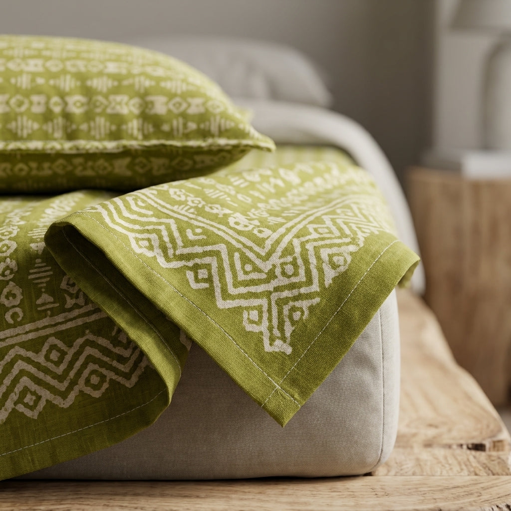 Handcrafted Bengal Bloom Bed Sheet by The Roots of Heritage (9)