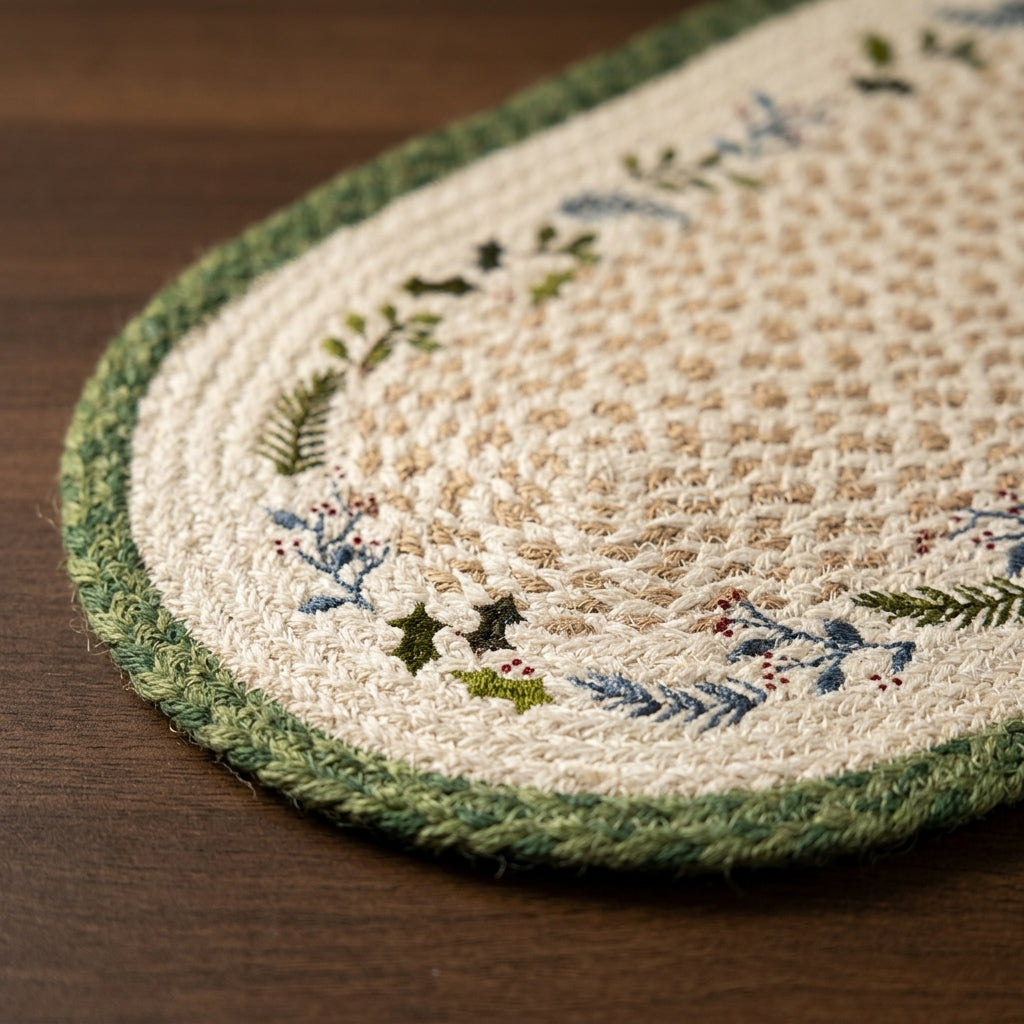 Handwoven Jute Leaf Table Runner by The Roots of Heritage (4)