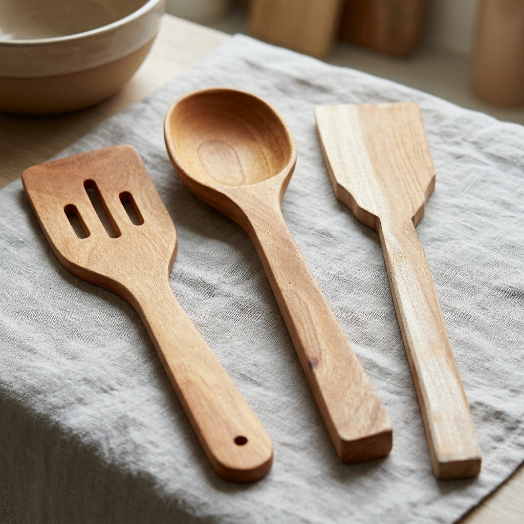 Handcrafted Wooden Kitchen Spatula Set by The Roots of Heritage (2)