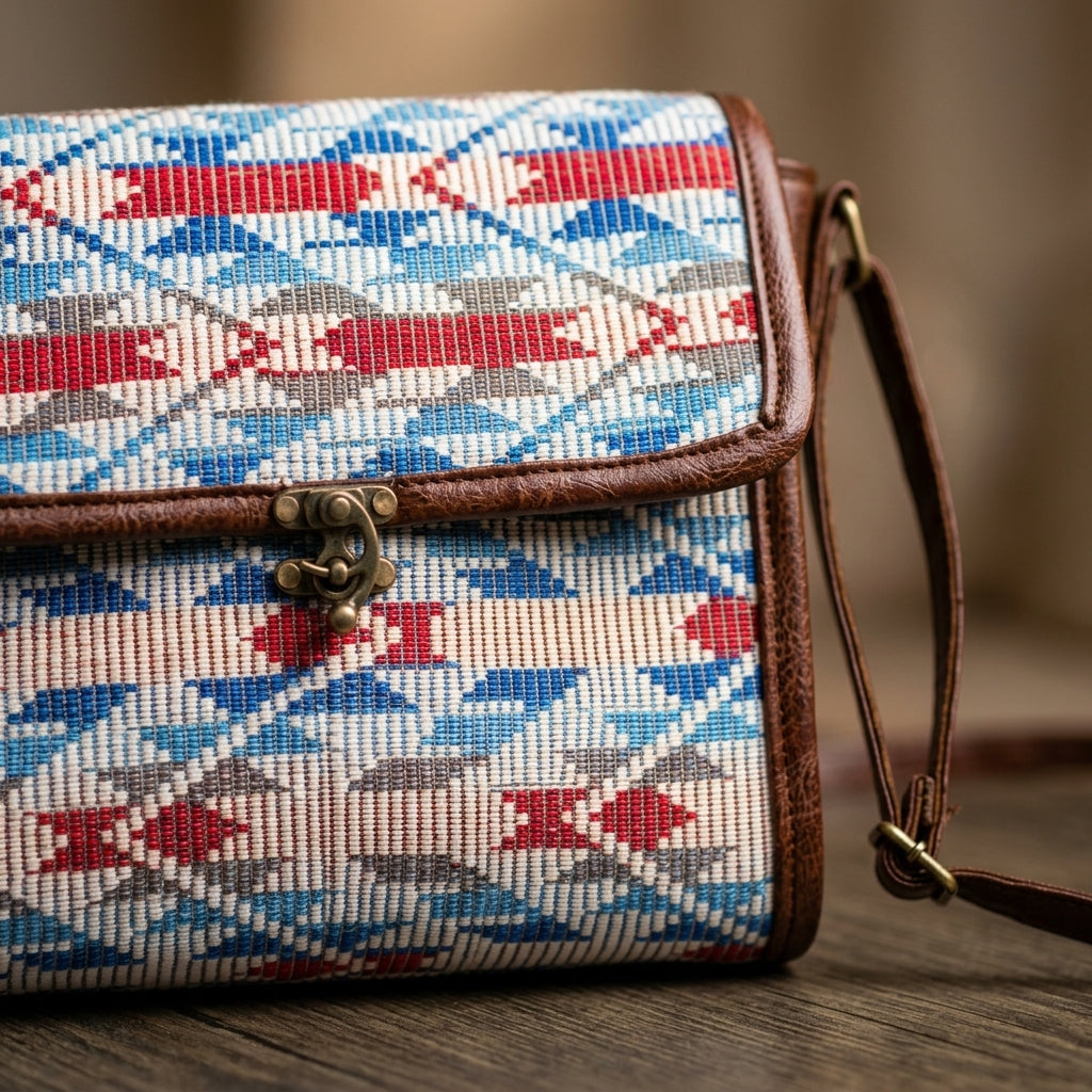 Handwoven Jute Crossbody Satchel