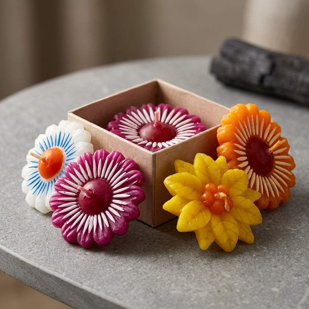 Artisan Floral Candle Set by The Roots of Heritage (2)