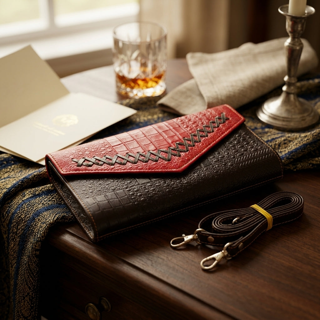 Handcrafted Embossed Envelope Clutch by The Roots of Heritage (3)
