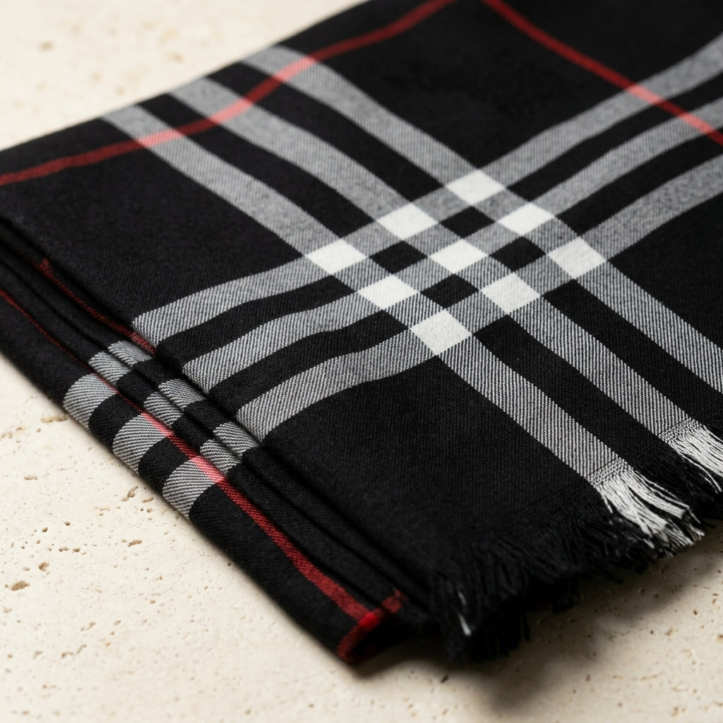 Heritage Check Pure Cotton Scarf by The Roots of Heritage (2)