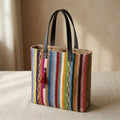 Handwoven Stripe Artisan Tote Bag by The Roots of Heritage