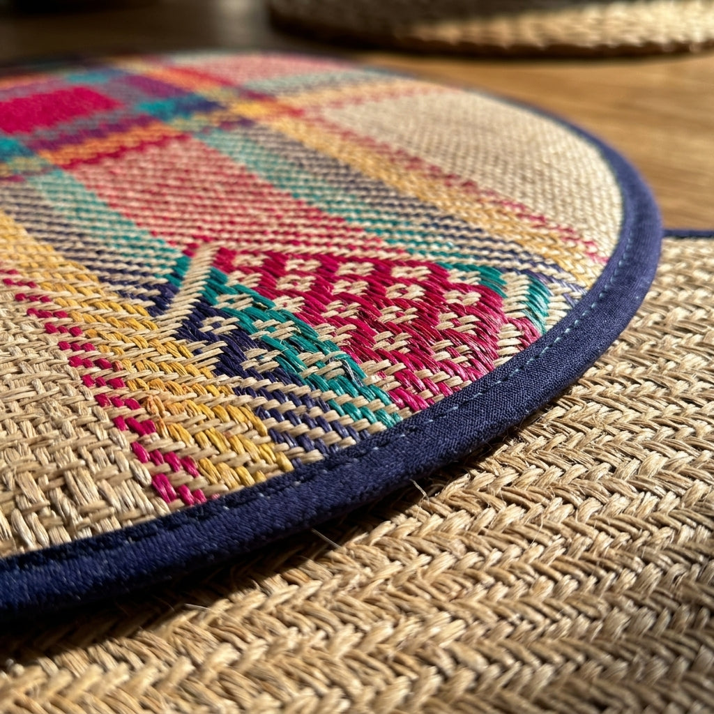Heritage Jute Round Placemat Set by The Roots of Heritage (5)