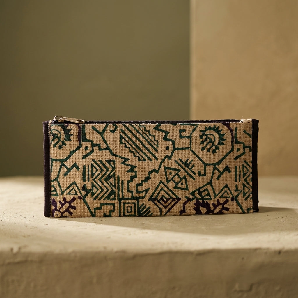 Handcrafted Jute Artisan Pouch by The Roots of Heritage (6)