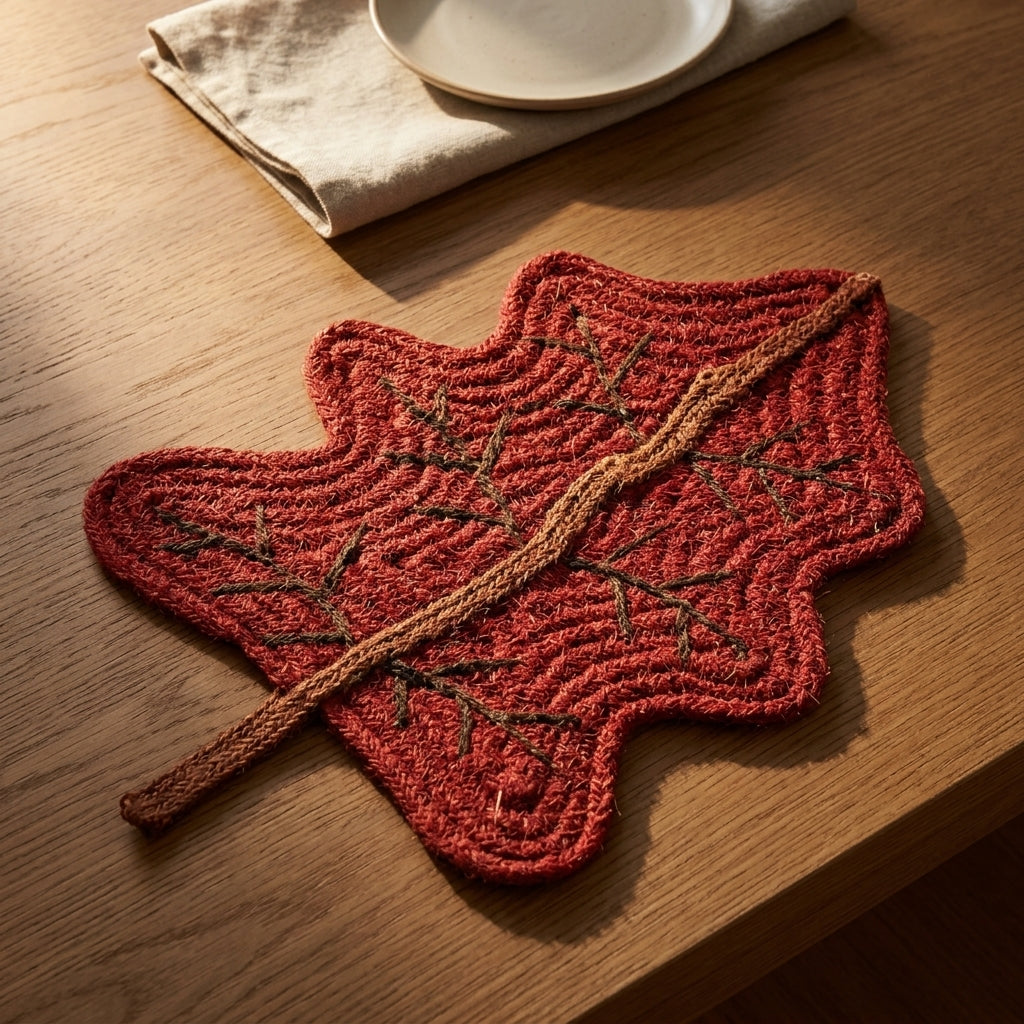 Bengal Leaf Jute Table Mats by The Roots of Heritage (2)